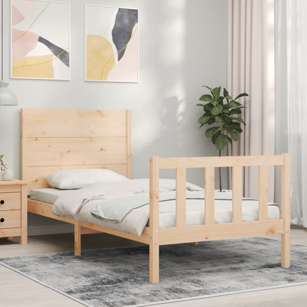 vidaXL Posteľ bez matraca 90x200 cm masívna borovica