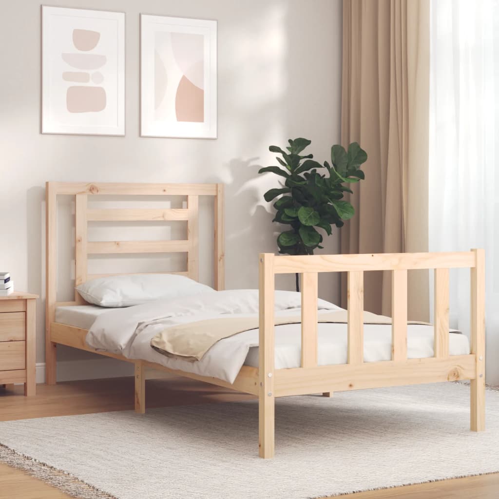 vidaXL Posteľ bez matraca 90x200 cm masívna borovica