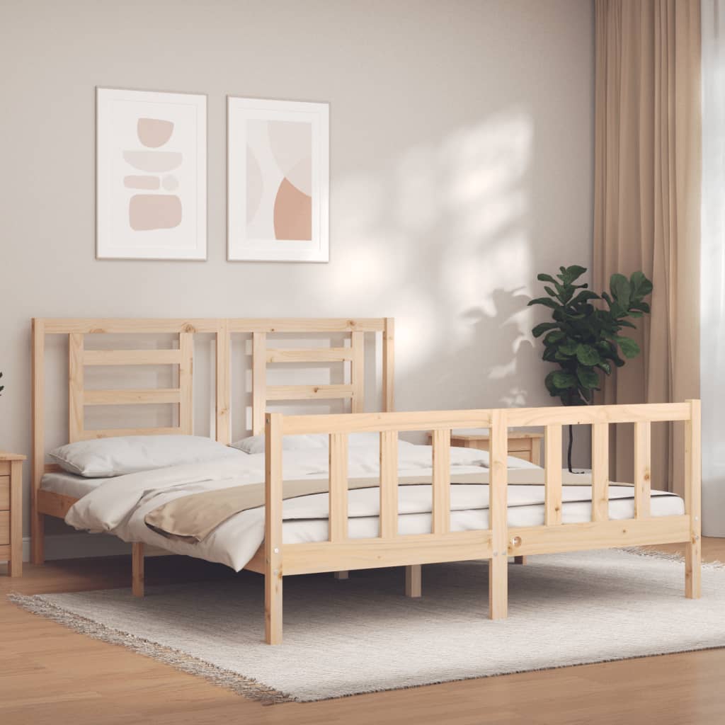 vidaXL Posteľ bez matraca 160x200 cm masívna borovica