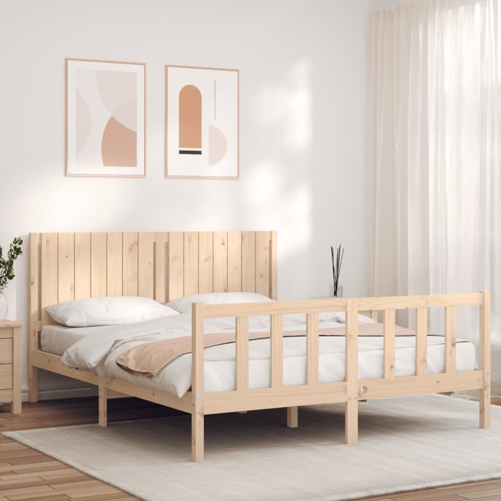vidaXL Posteľ bez matraca 160x200 cm masívna borovica