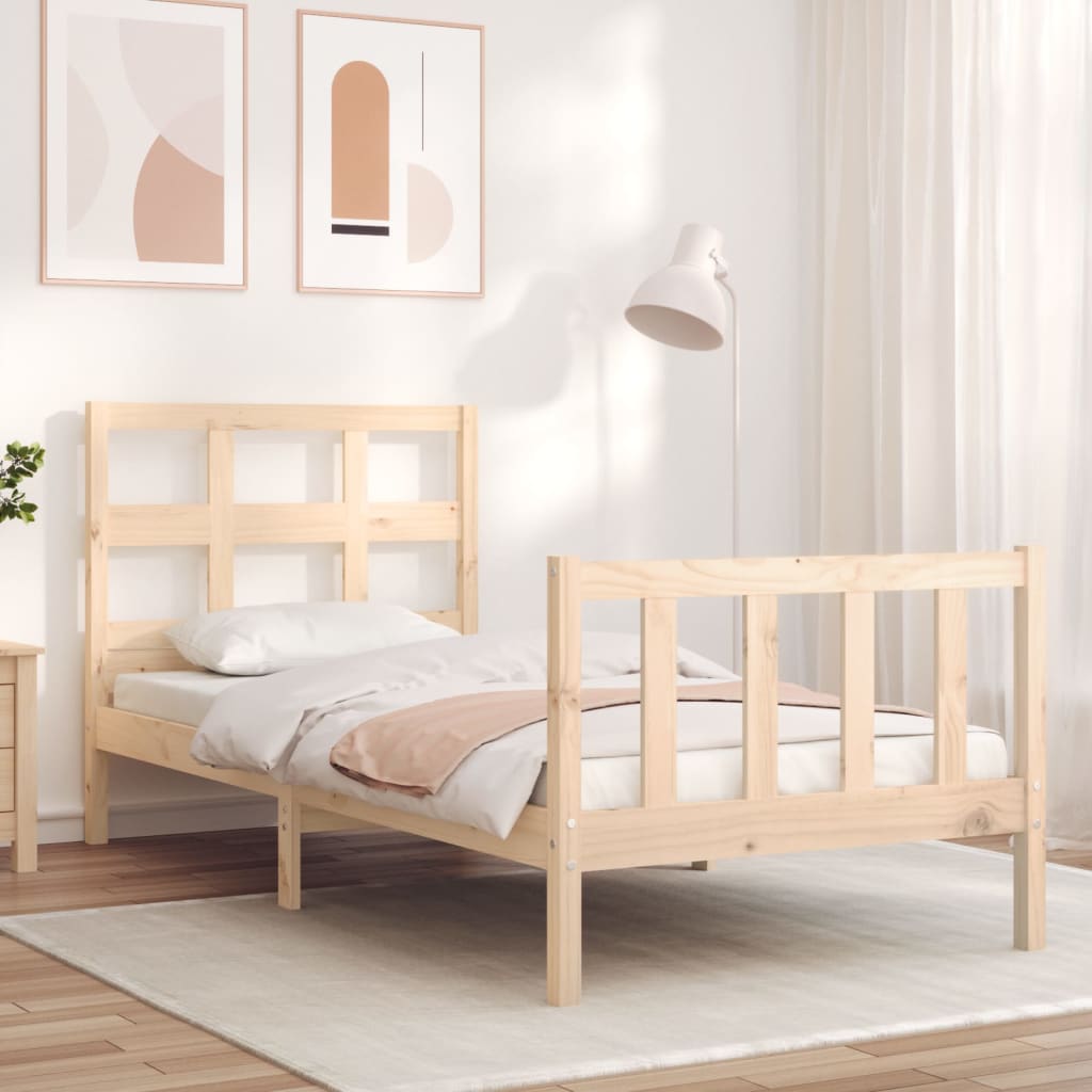 vidaXL Posteľ bez matraca 90x200 cm masívna borovica