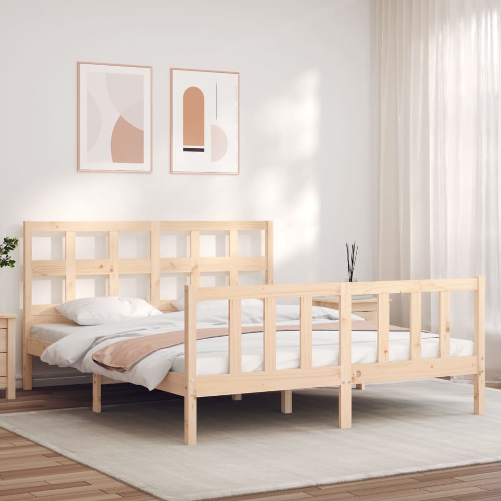 vidaXL Posteľ bez matraca 160x200 cm masívna borovica