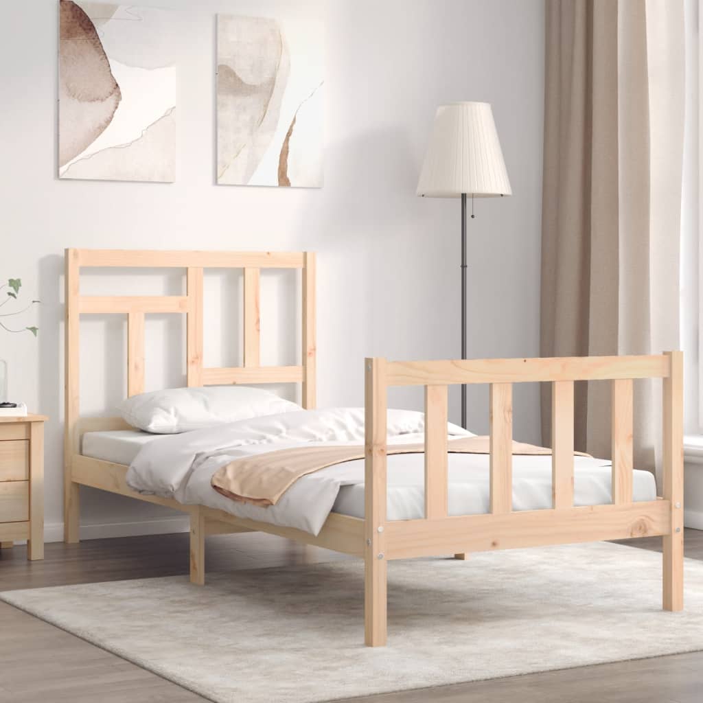 vidaXL Posteľ bez matraca 90x200 cm masívna borovica