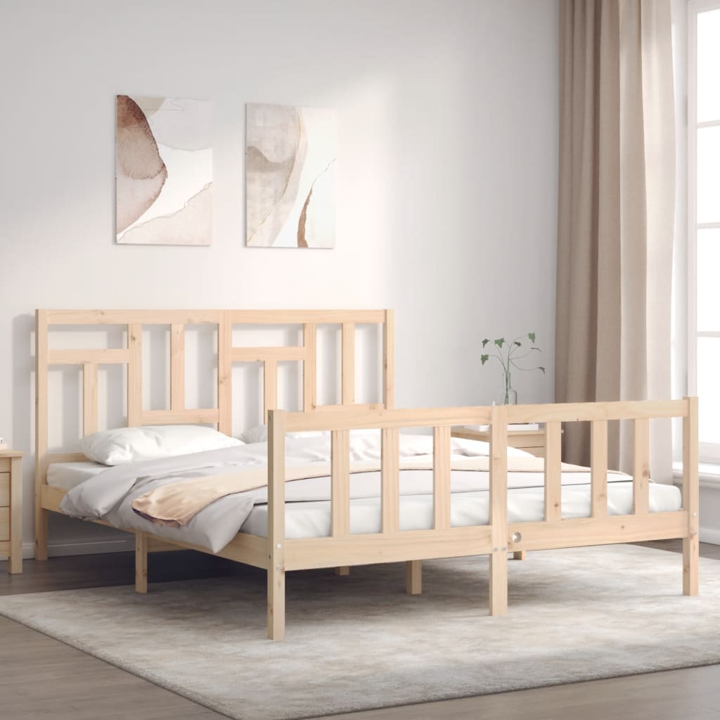 vidaXL Posteľ bez matraca 160x200 cm masívna borovica