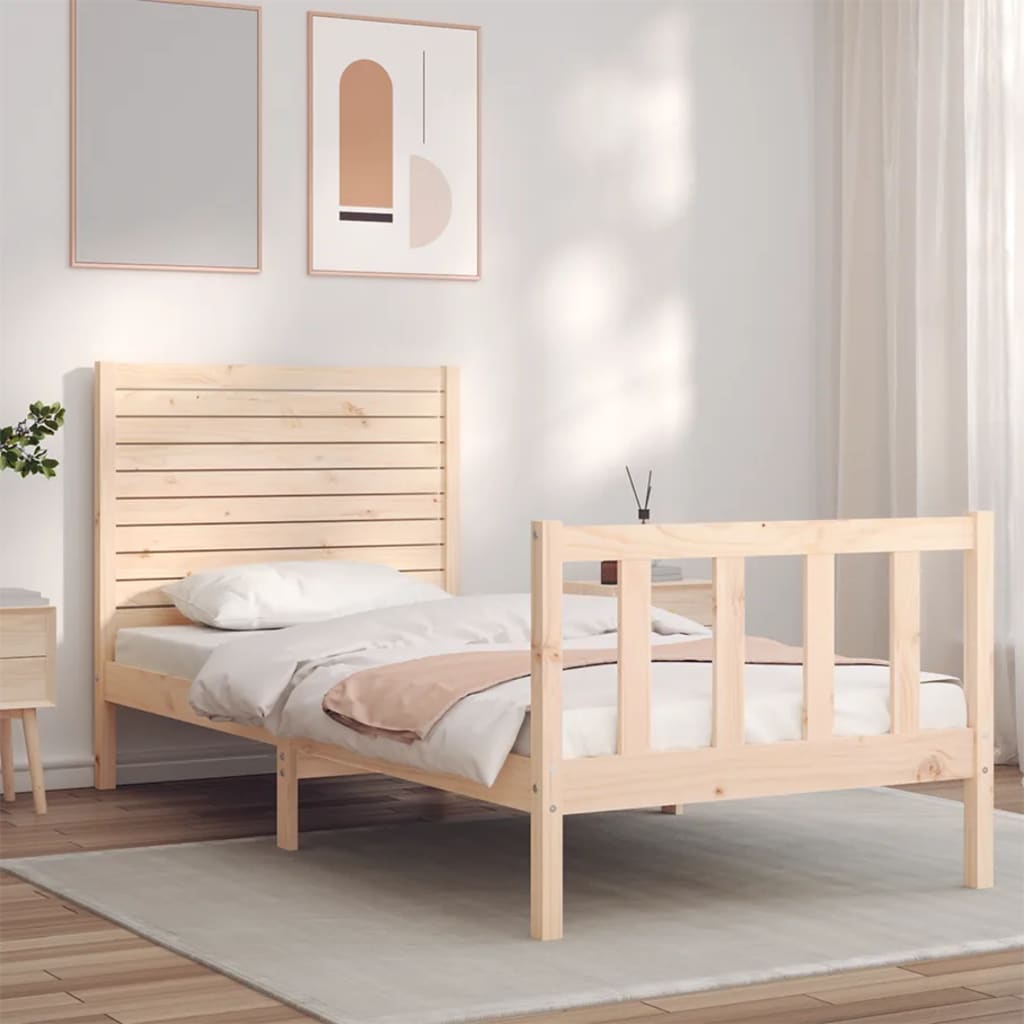 vidaXL Posteľ bez matraca 90x200 cm masívna borovica
