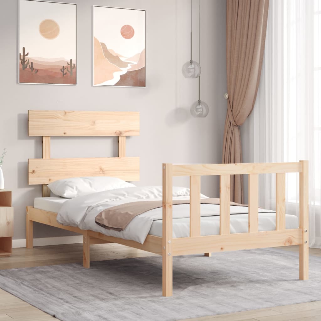 vidaXL Posteľ bez matraca 90x200 cm masívna borovica