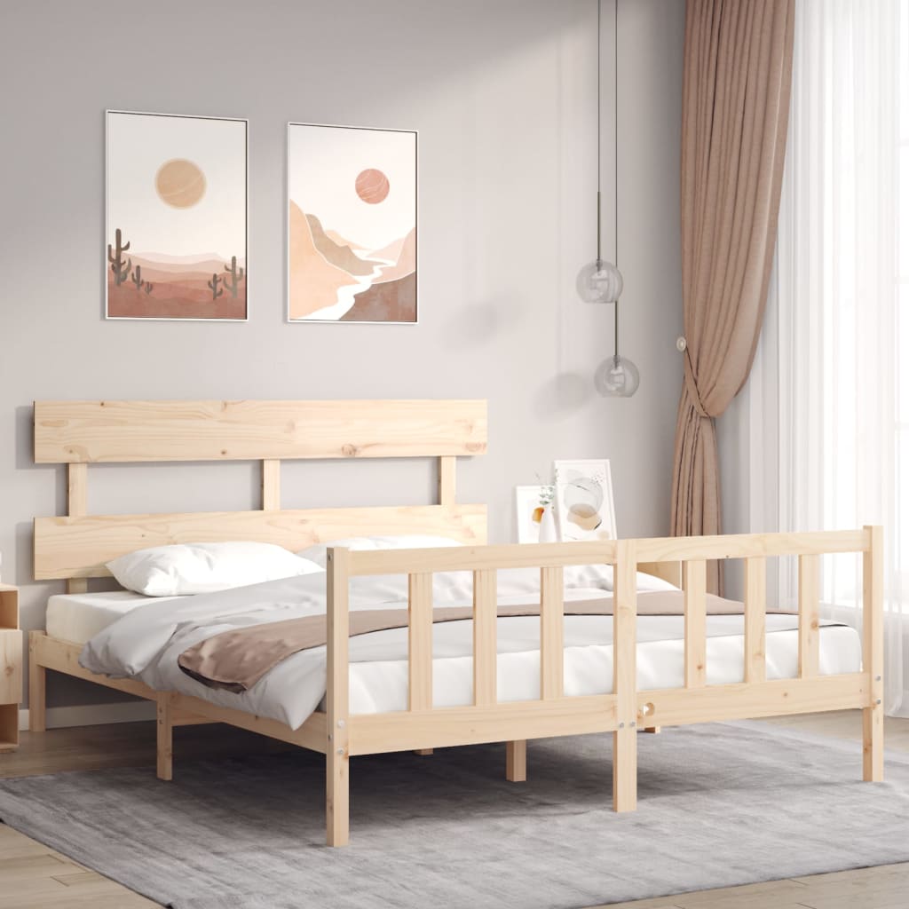 vidaXL Posteľ bez matraca 160x200 cm masívna borovica