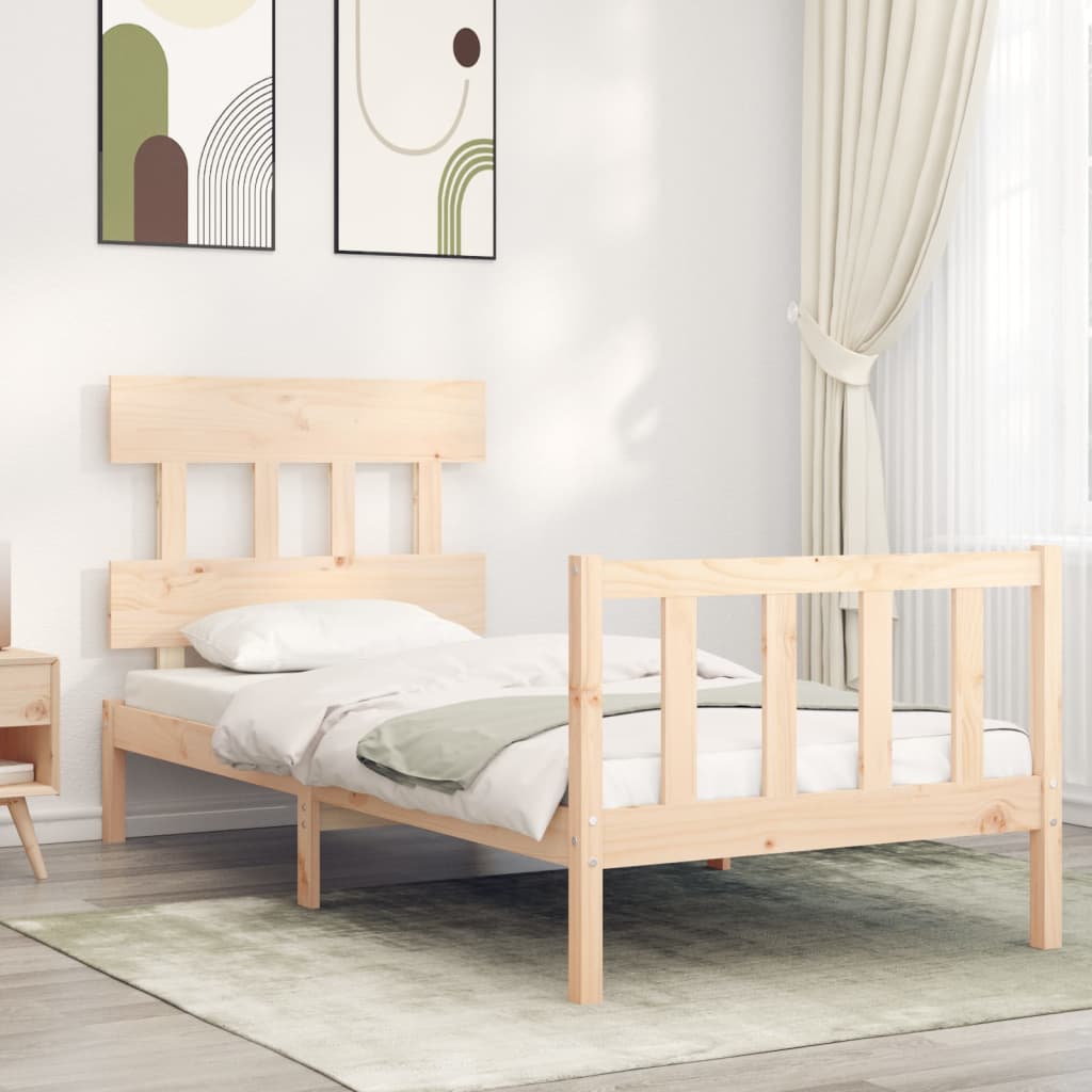 vidaXL Posteľ bez matraca 90x200 cm masívna borovica