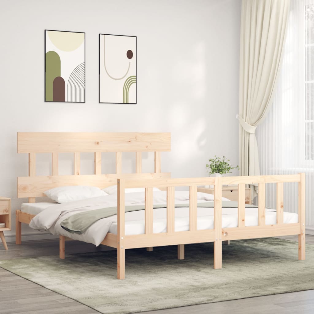 vidaXL Posteľ bez matraca 160x200 cm masívna borovica