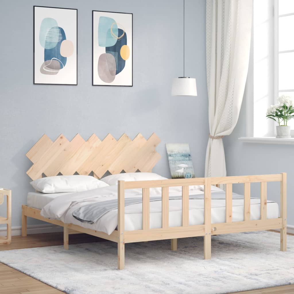 vidaXL Posteľ bez matraca 160x200 cm masívna borovica