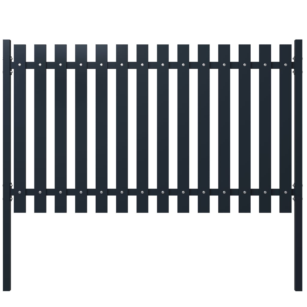 vidaXL Plotový panel antracitový 178x125 cm s práškovou farbou z ocele