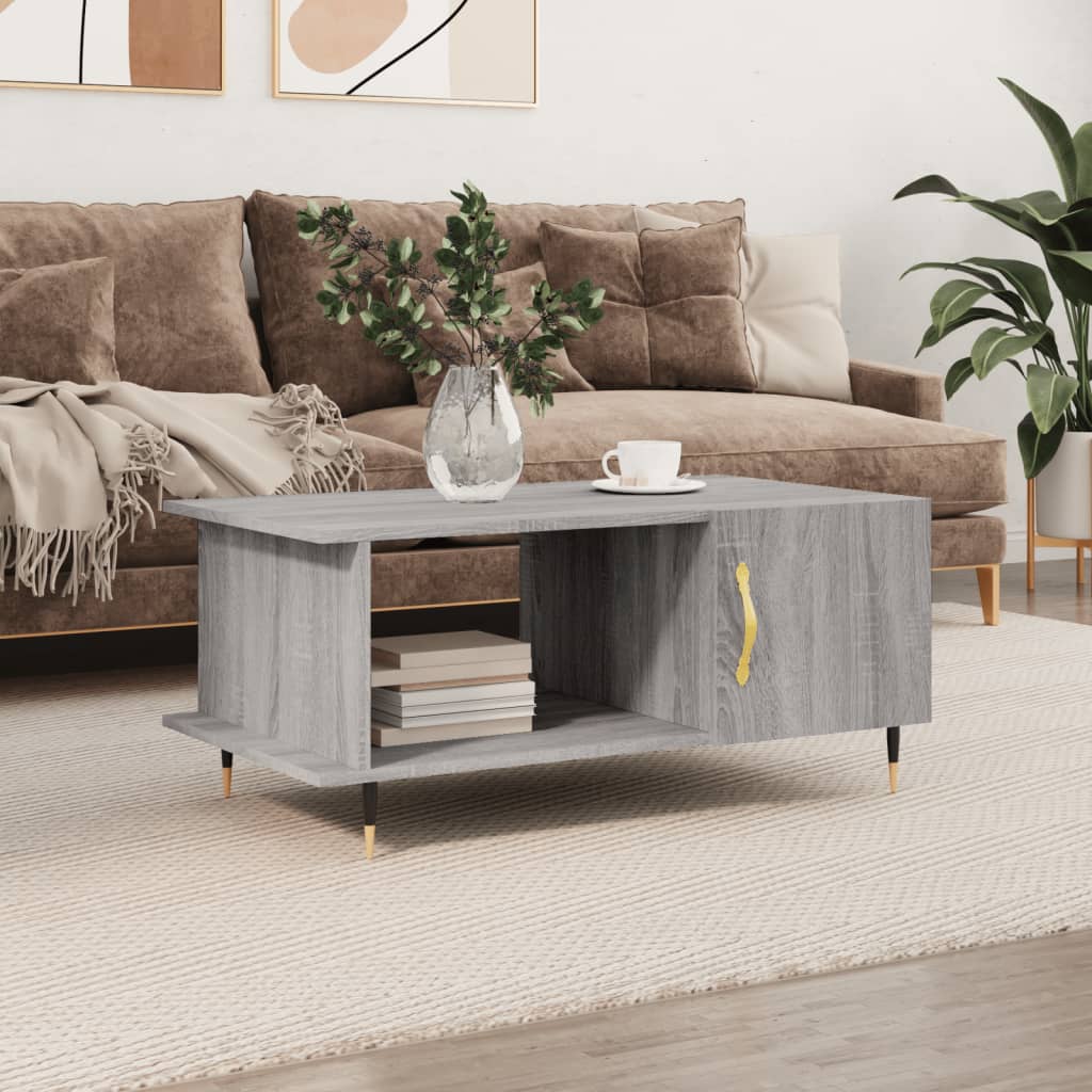 vidaXL Konferenčný stolík sivý sonoma 90x50x40cm kompozitné drevo