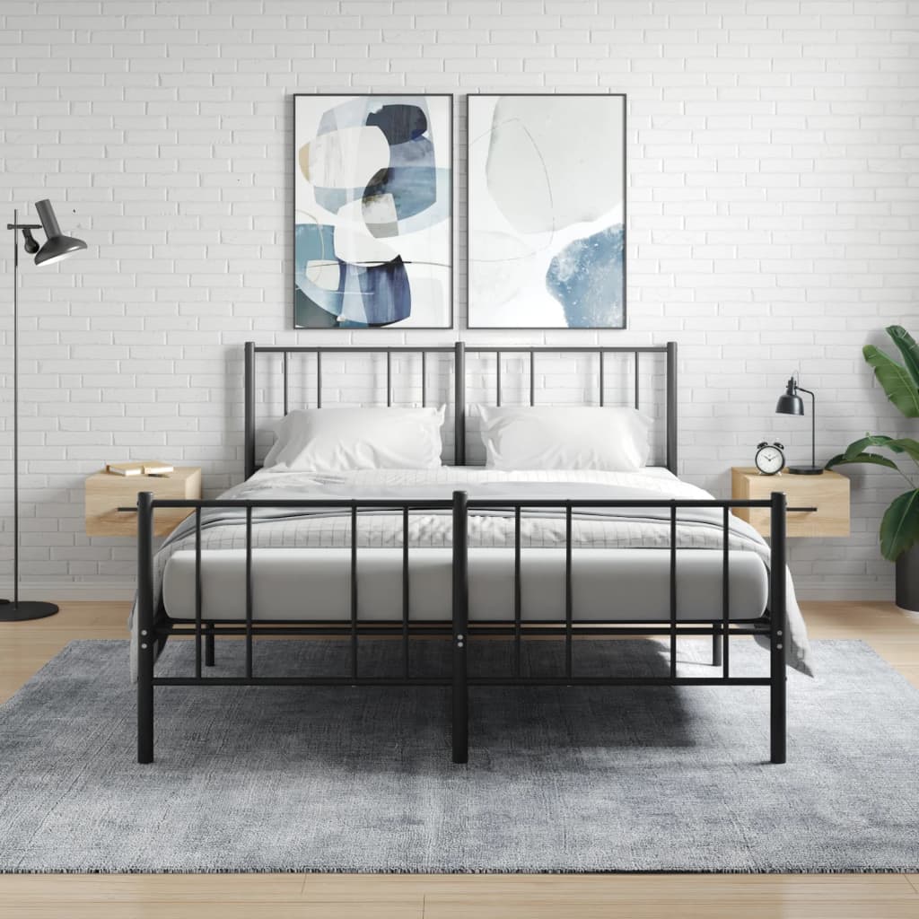 vidaXL Nástenné nočné stolíky 2 ks dub sonoma 35x35x20 cm