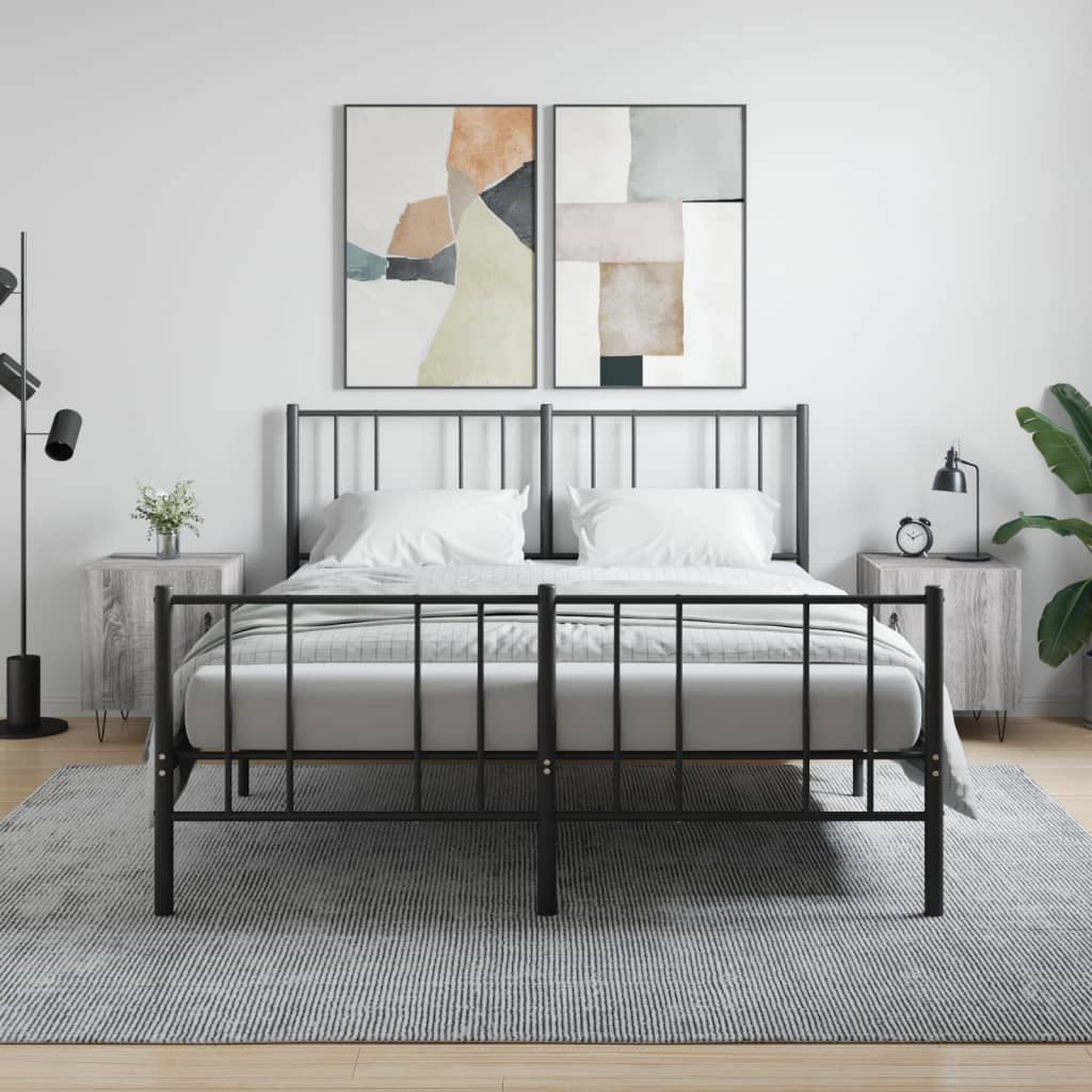 vidaXL Nočné stolíky 2 ks sivý dub sonoma 40x40x50 cm kompozitné drevo