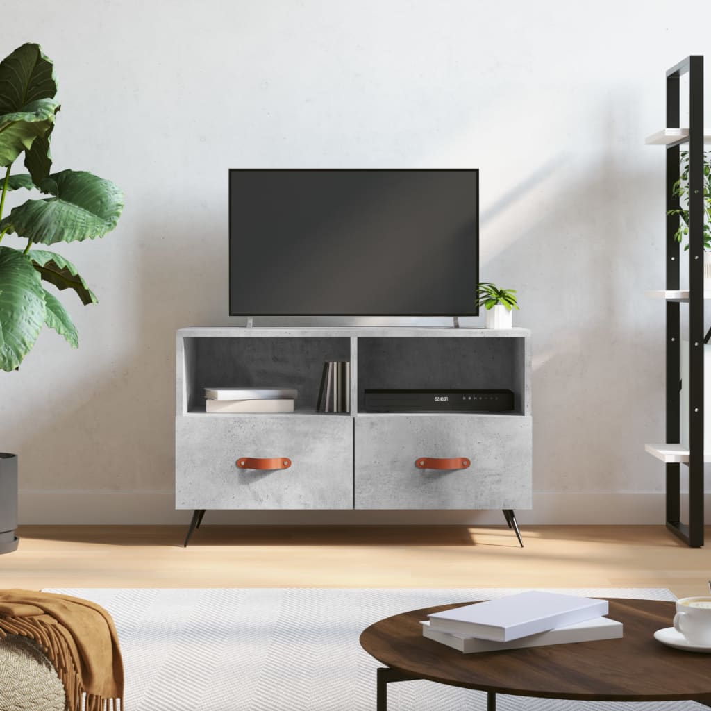 vidaXL TV skrinka betónovosivá 80x36x50 cm spracované drevo