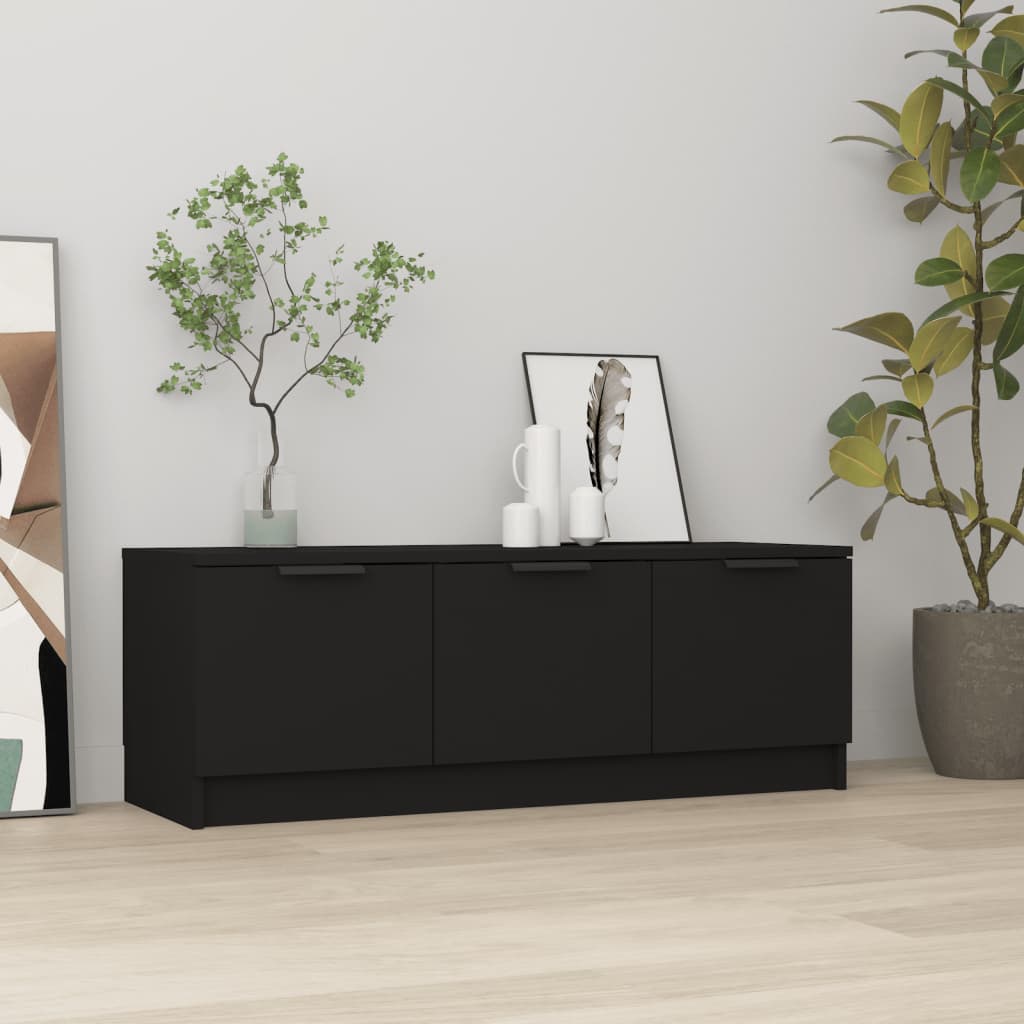 vidaXL TV skrinka, čierna 102x35x36,5 cm, kompozitné drevo
