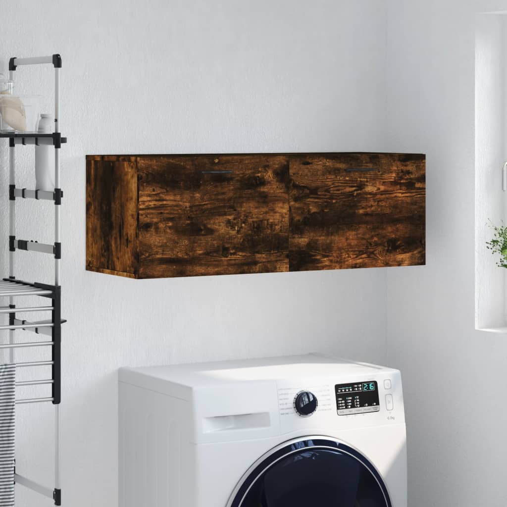vidaXL Nástenná skrinka, tmavý dub 100x36,5x35 cm, kompozitné drevo