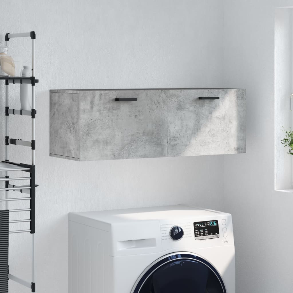 vidaXL Nástenná skrinka betónovo sivá 100x36,5x35cm kompozitné drevo