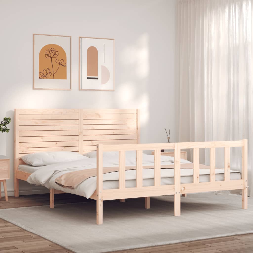 vidaXL Posteľ bez matraca 160x200 cm masívna borovica