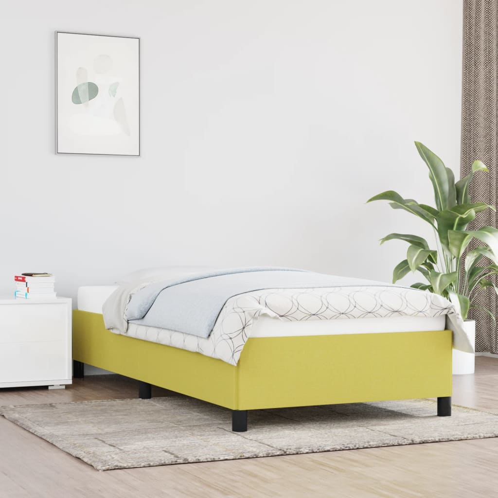vidaXL Posteľný rám zelený 90x200 cm látka