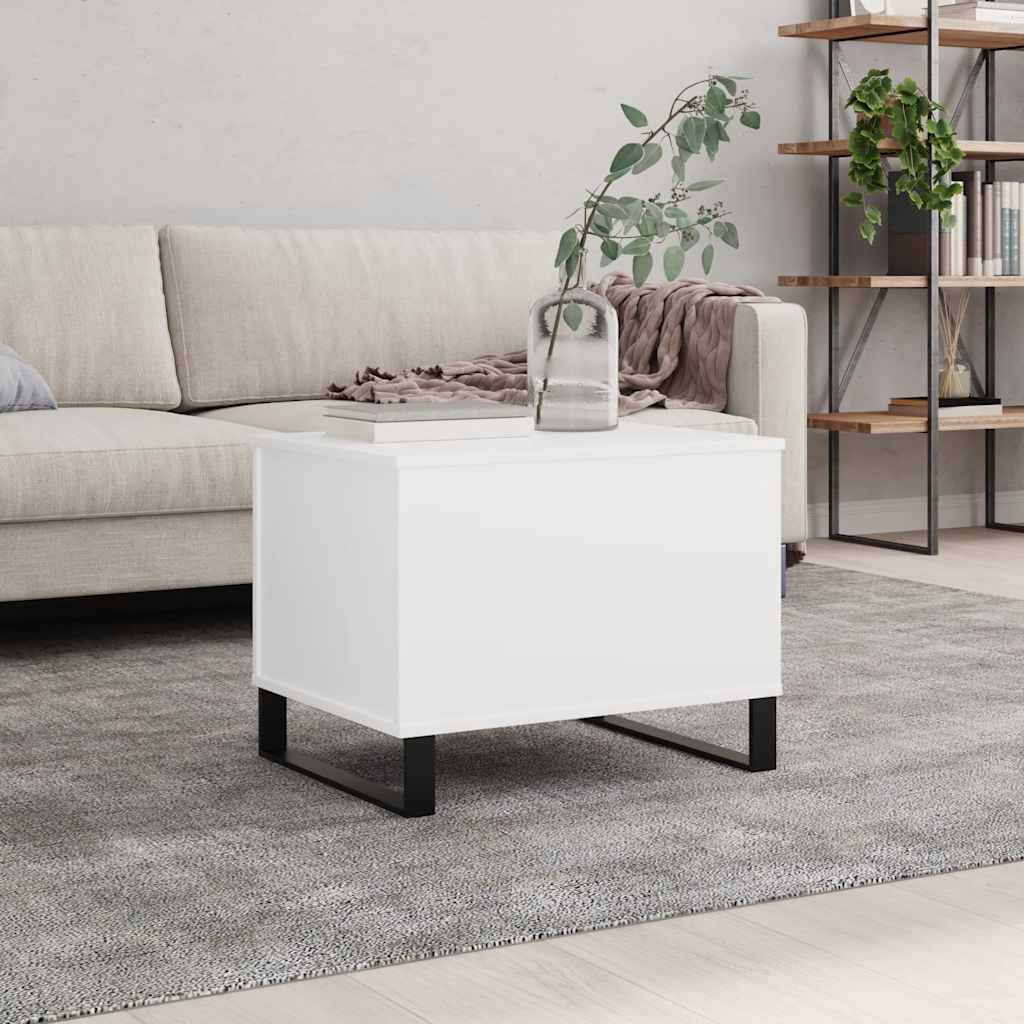 vidaXL Konferenčný stolík biely 60x44,5x45 cm spracované drevo