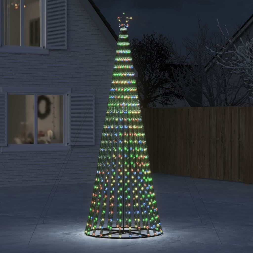 vidaXL LED vianočný stromček 688 LED farebné 300 cm