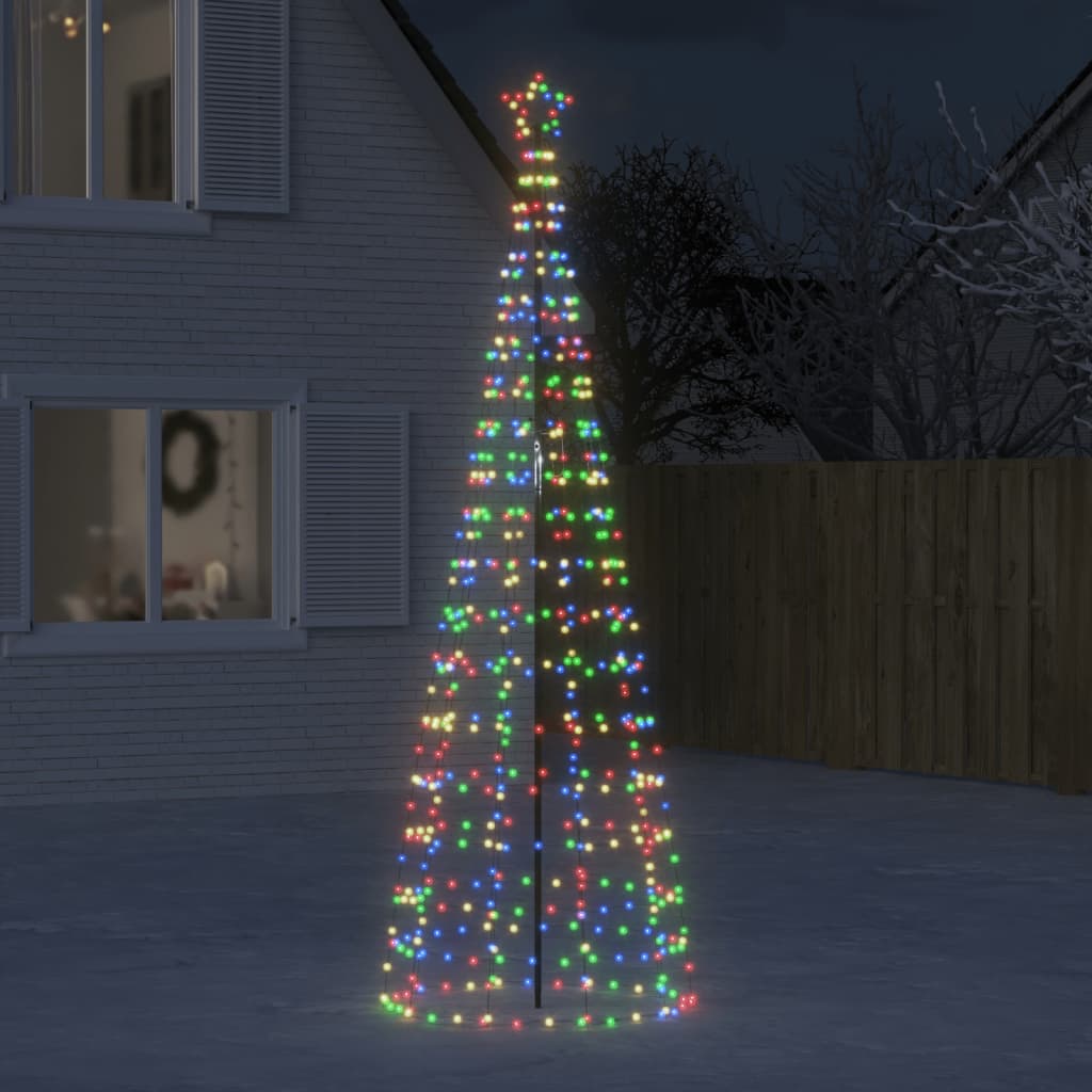 vidaXL LED vianočný stromček s hrotmi 570 LED farebné 300 cm