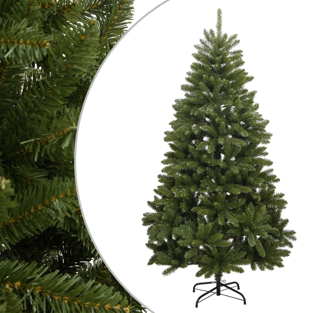 vidaXL Umelý výklopný vianočný stromček so stojanom zelený 240 cm