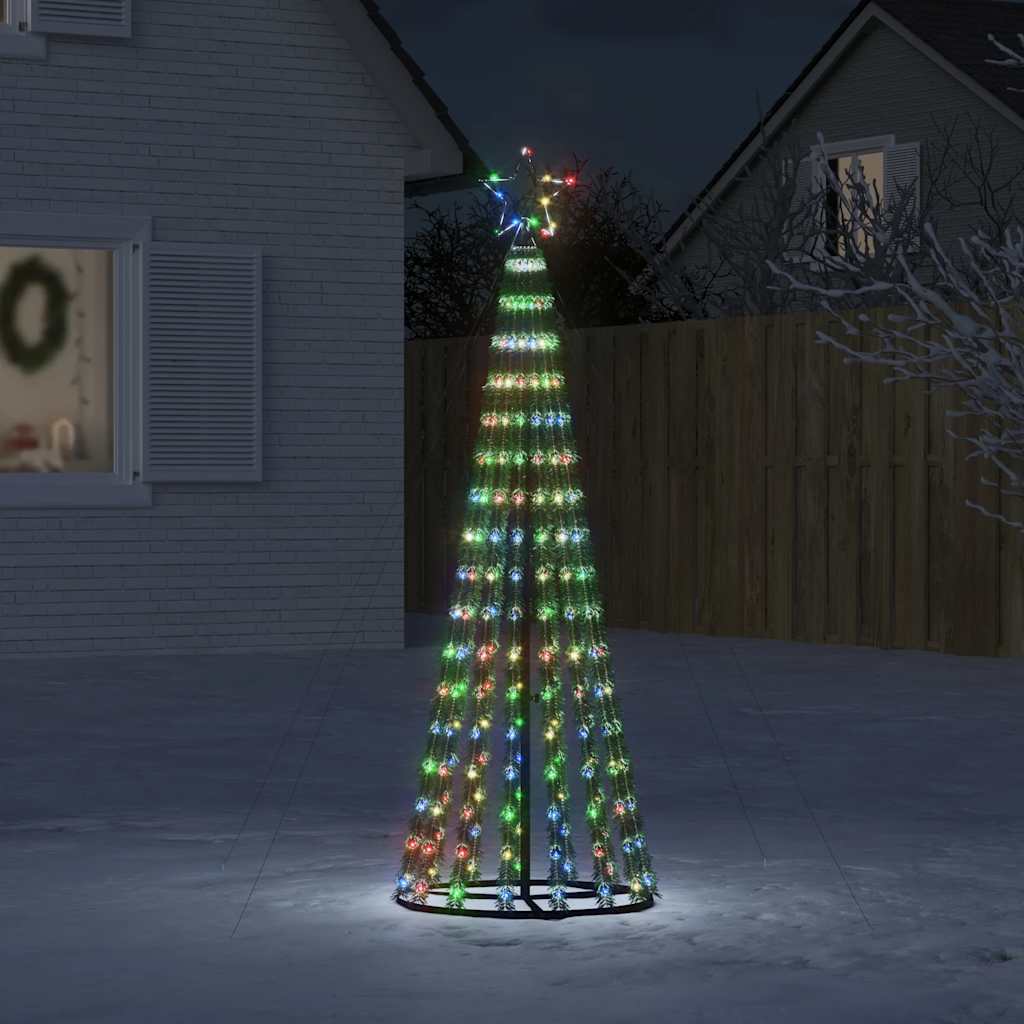 vidaXL LED vianočný stromček 275 LED farebné 180 cm