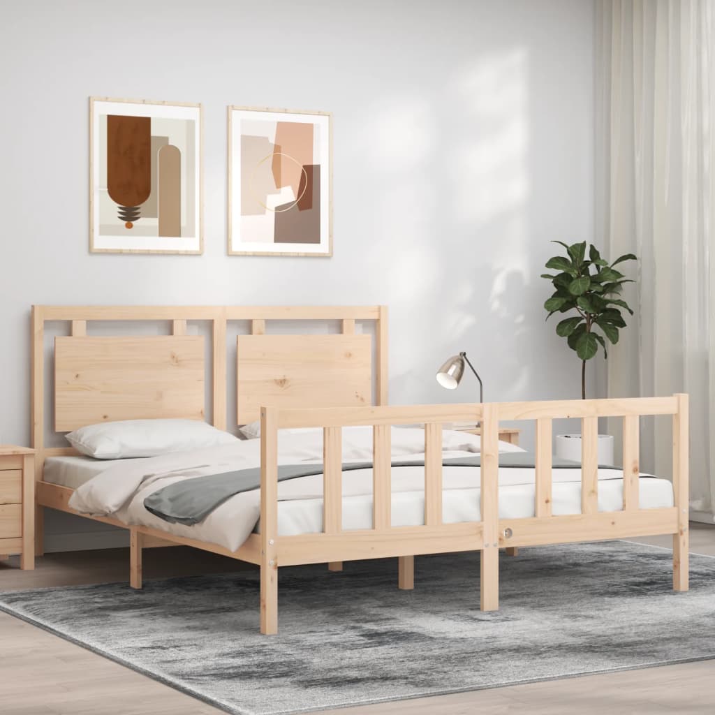 vidaXL Posteľ bez matraca 160x200 cm masívna borovica