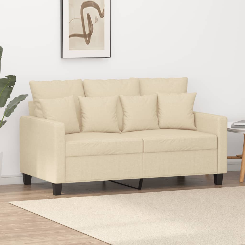 vidaXL 2-miestna pohovka krémová 120 cm látka