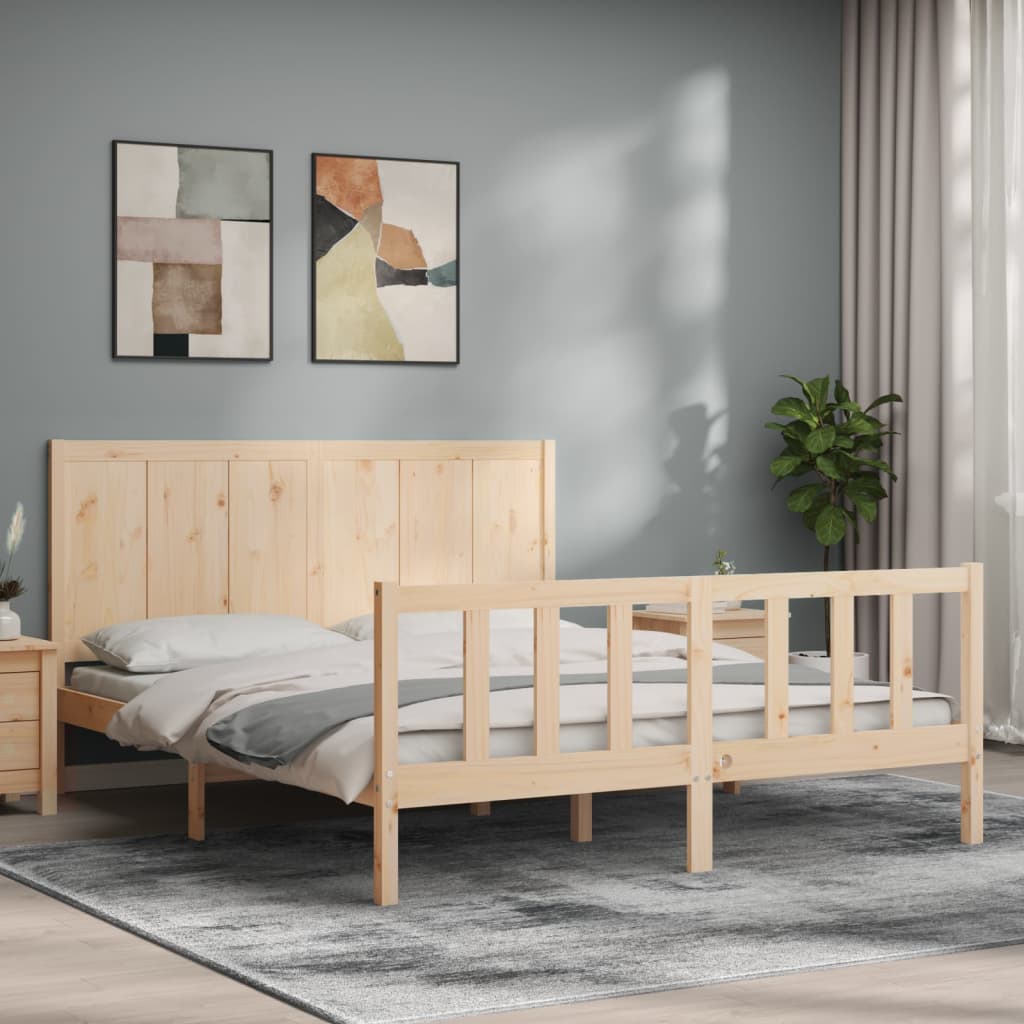 vidaXL Posteľ bez matraca 160x200 cm masívna borovica