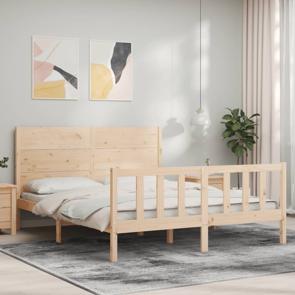 vidaXL Posteľ bez matraca 160x200 cm masívna borovica