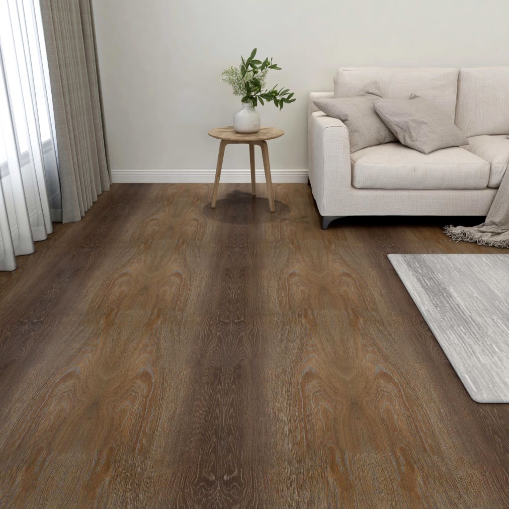 vidaXL Samolepiace podlahové dosky 55 ks, PVC 5,11 m², hnedé