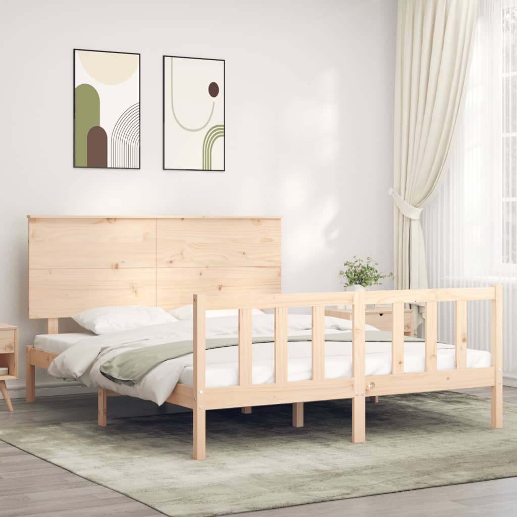 vidaXL Posteľ bez matraca 160x200 cm masívna borovica