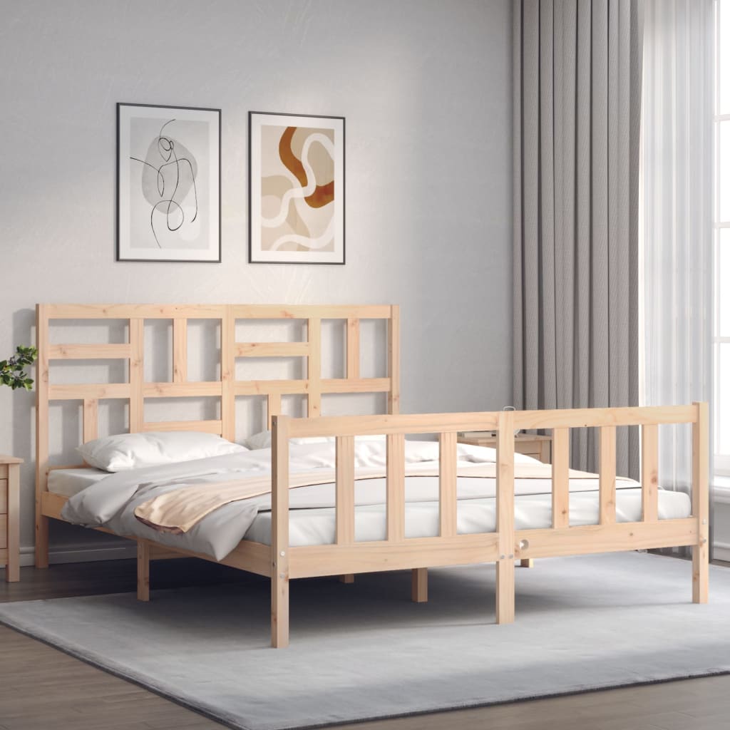 vidaXL Posteľ bez matraca 160x200 cm masívna borovica