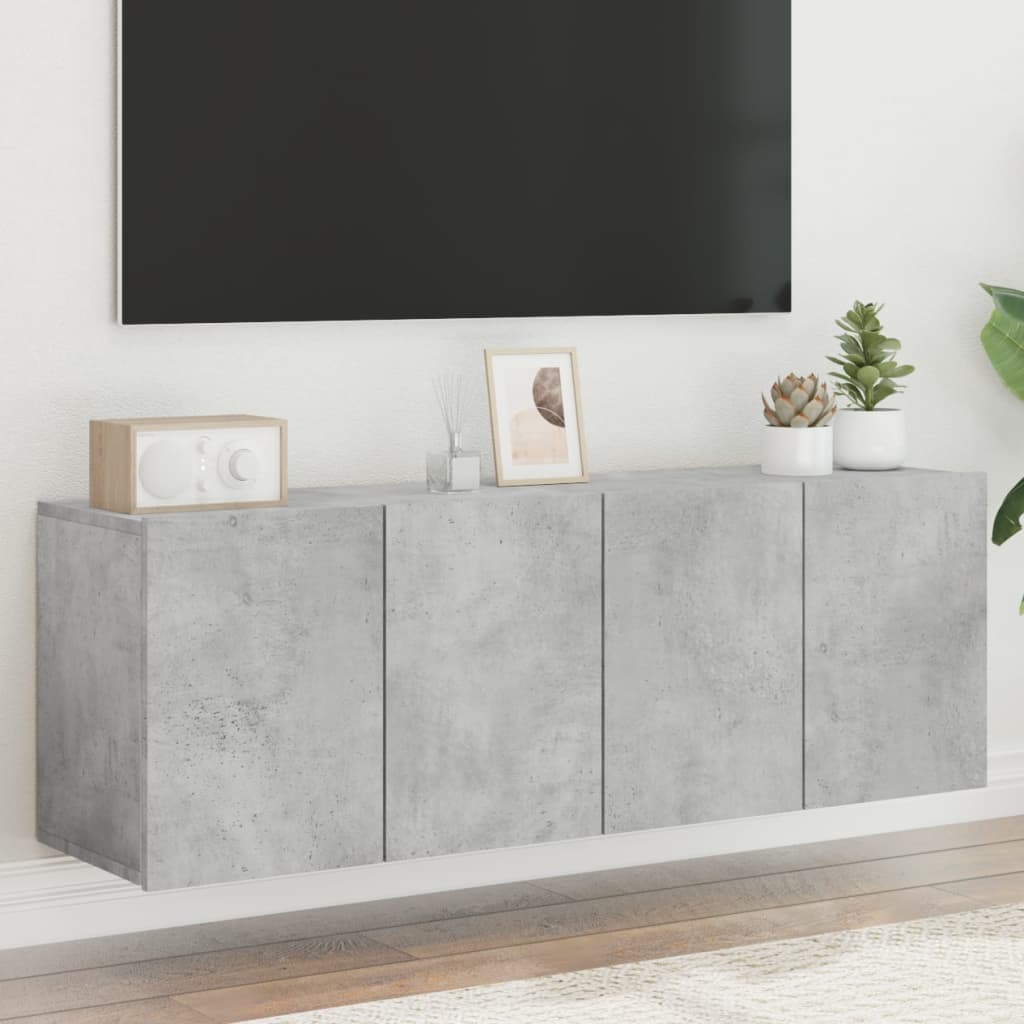 vidaXL TV skrinky nástenné 2 ks betónovo sivé 60x30x41 cm