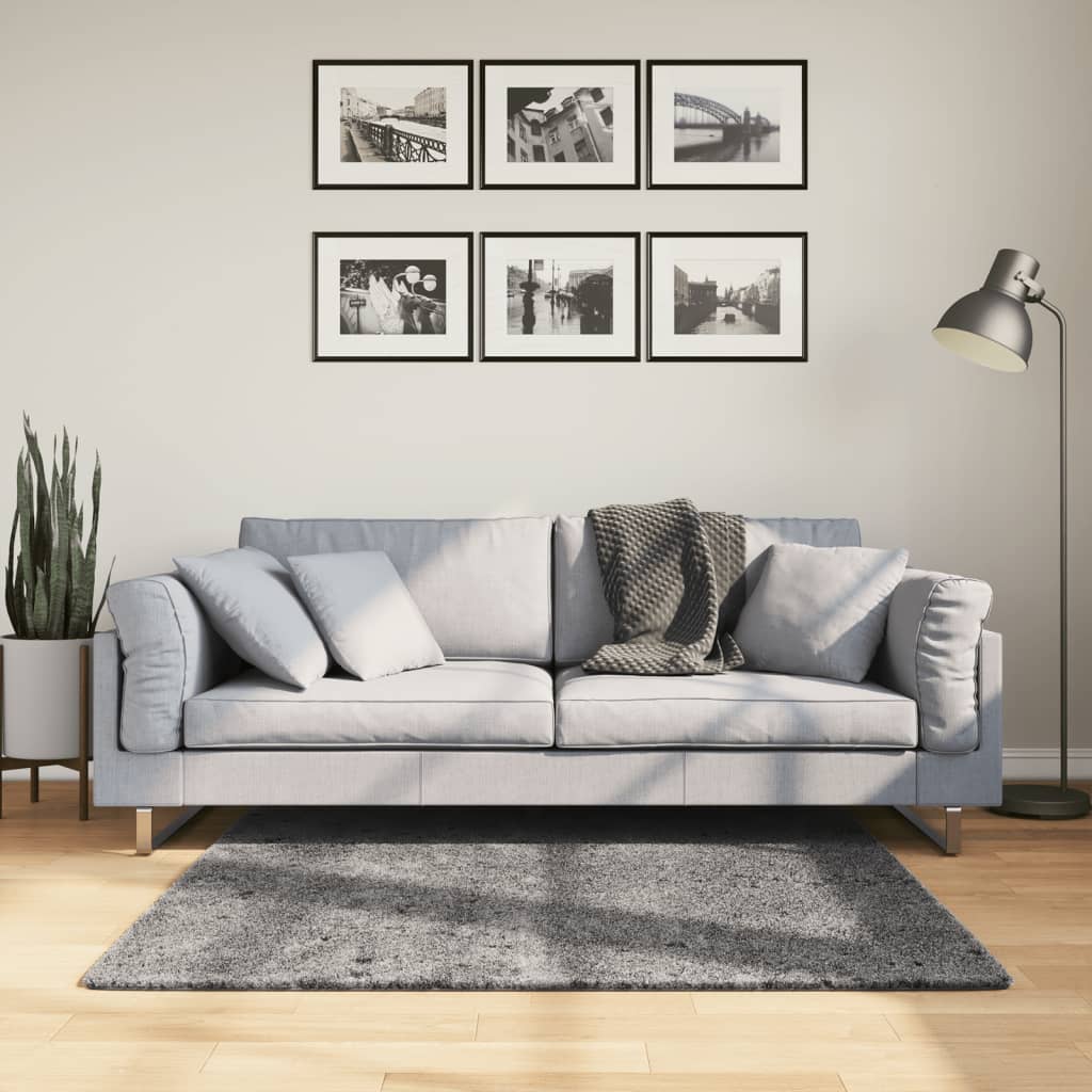 vidaXL Koberec HUARTE krátky vlas mäkký umývateľný antracit 120x120 cm