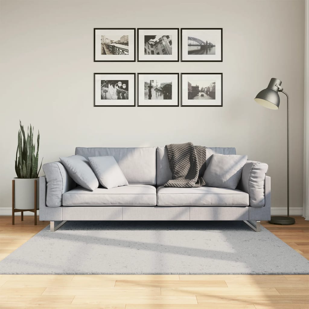 vidaXL Koberec HUARTE s krátkym vlakom umývateľný sivý 160x160 cm