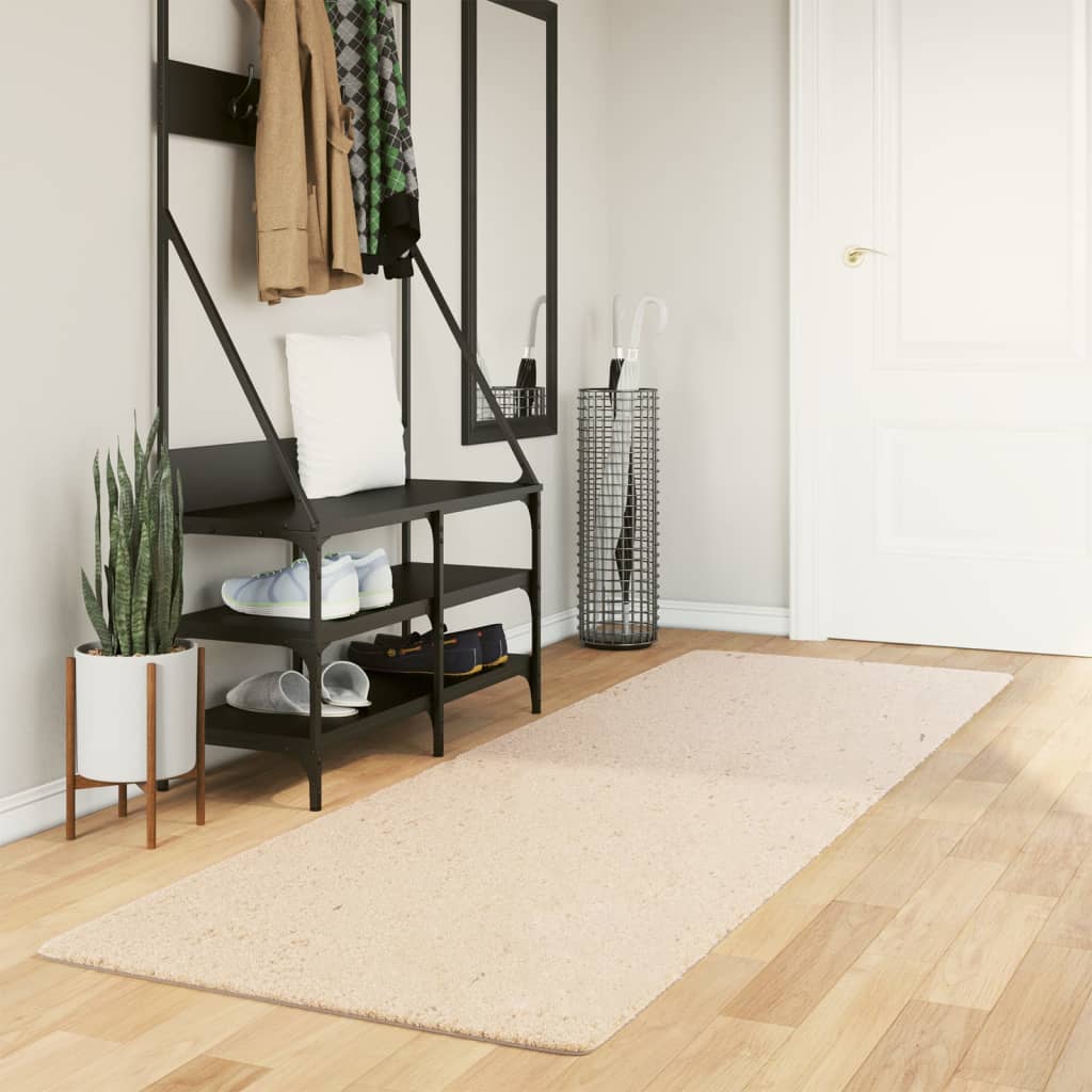 vidaXL Koberec HUARTE krátky vlas mäkký a umývateľný béžový 80x250 cm