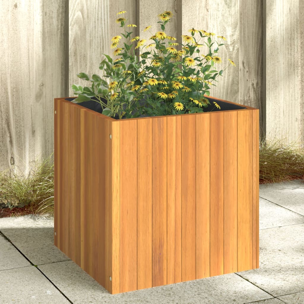 vidaXL Záhradný kvetináč 45x45x45 cm masívna akácia