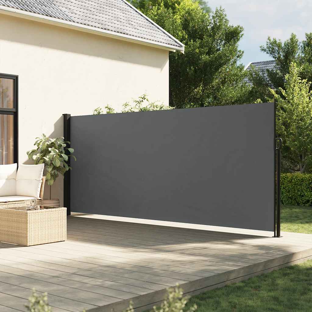vidaXL Zaťahovacia bočná markíza, antracitová 180x300 cm