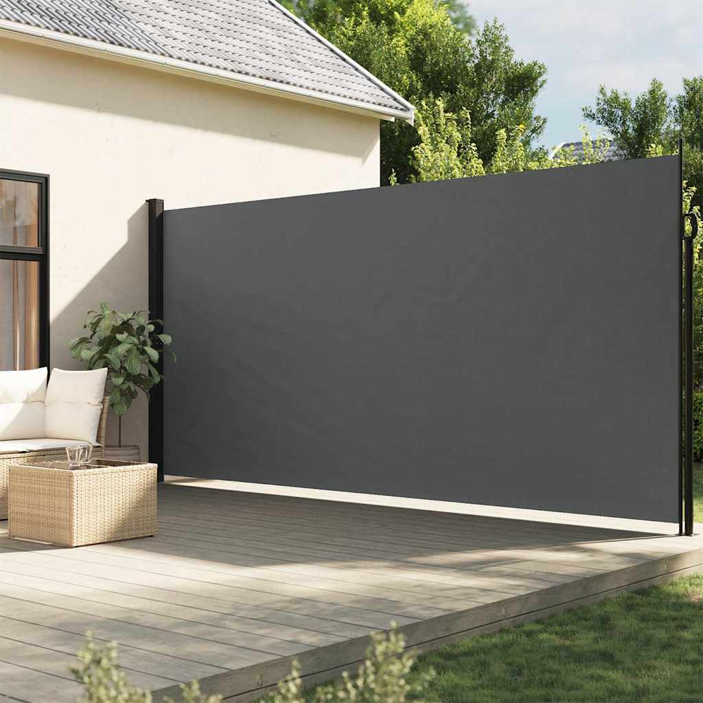 vidaXL Zaťahovacia bočná markíza, antracitová 220x500 cm