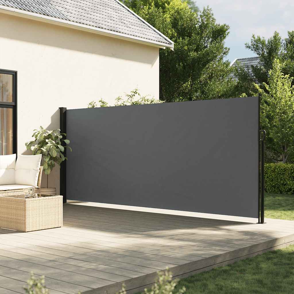 vidaXL Zaťahovacia bočná markíza, antracitová 180x500 cm