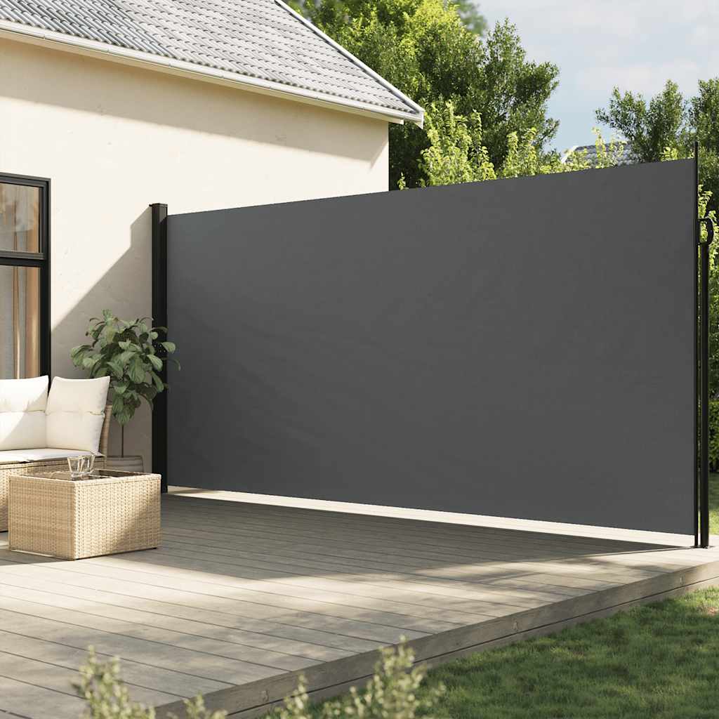 vidaXL Zaťahovacia bočná markíza, antracitová 200x500 cm
