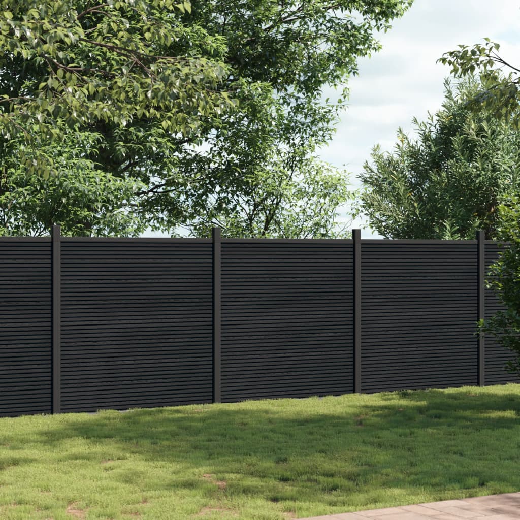 vidaXL Plotový panel sivý 526x186 cm WPC