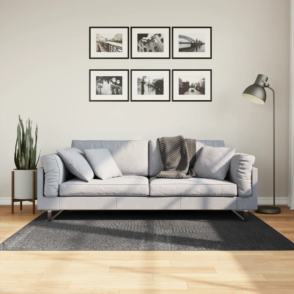 vidaXL Koberec IZA krátky vlas škandinávsky vzhľad antracit 120x170 cm