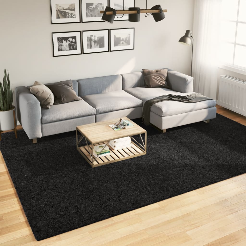 vidaXL Koberec OVIEDO krátky vlas čierny 240x340 cm