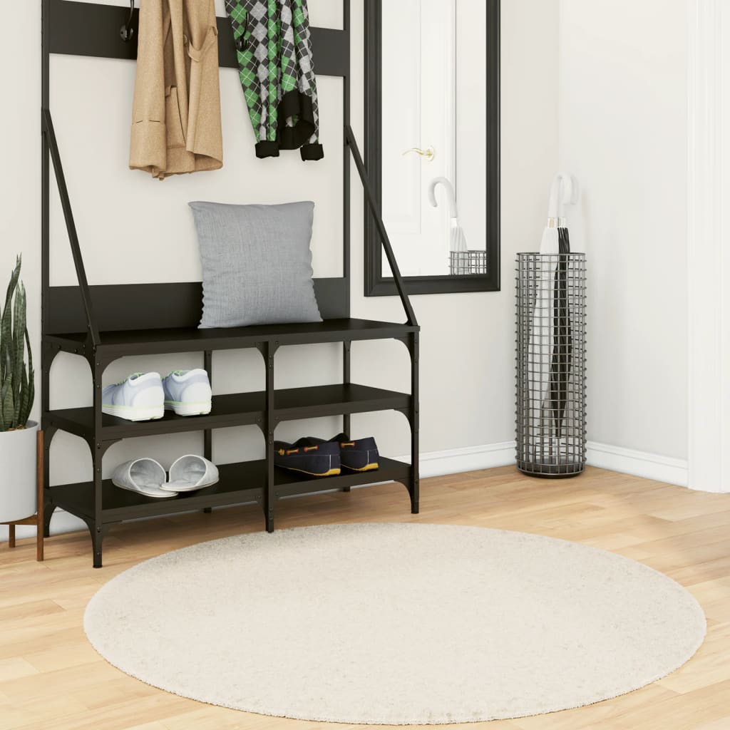 vidaXL Koberec OVIEDO, krátky vlas, béžový Ø 120 cm