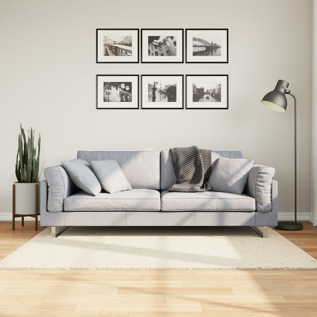 vidaXL Koberec OVIEDO, krátky vlas, béžový 120x120 cm
